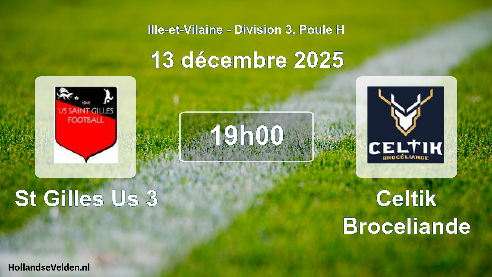 Geplande wedstrijd: St Gilles Us 3 - Celtik Broceliande (13 december 2025)