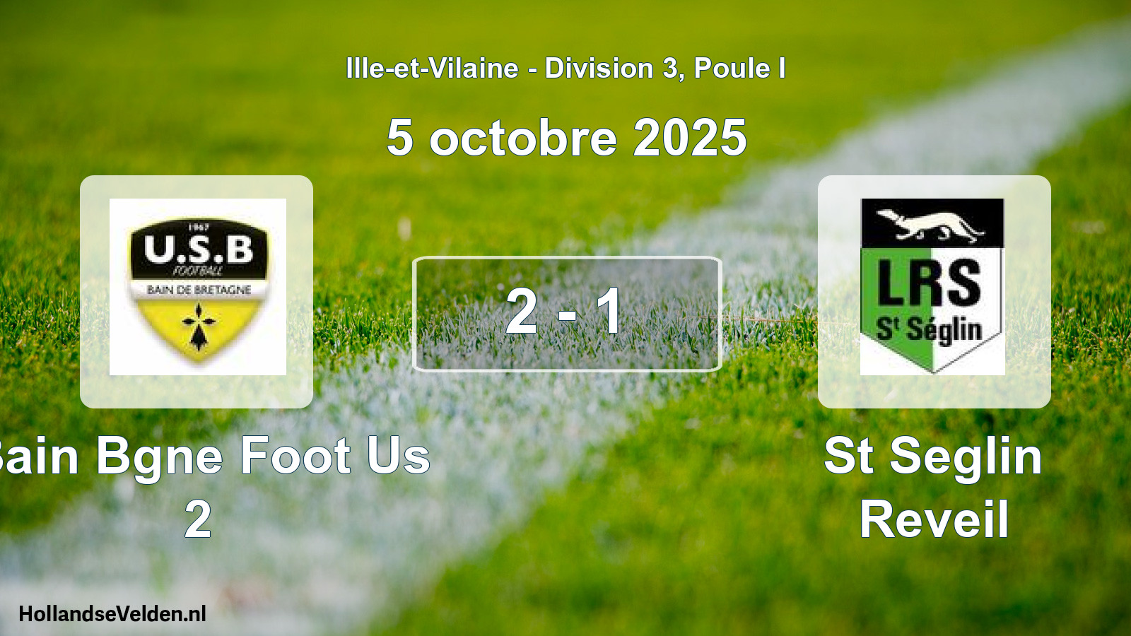 Gespeelde wedstrijd: Bain Bgne Foot Us 2 - St Seglin Reveil 2 - 1 (5 oktober 2025)