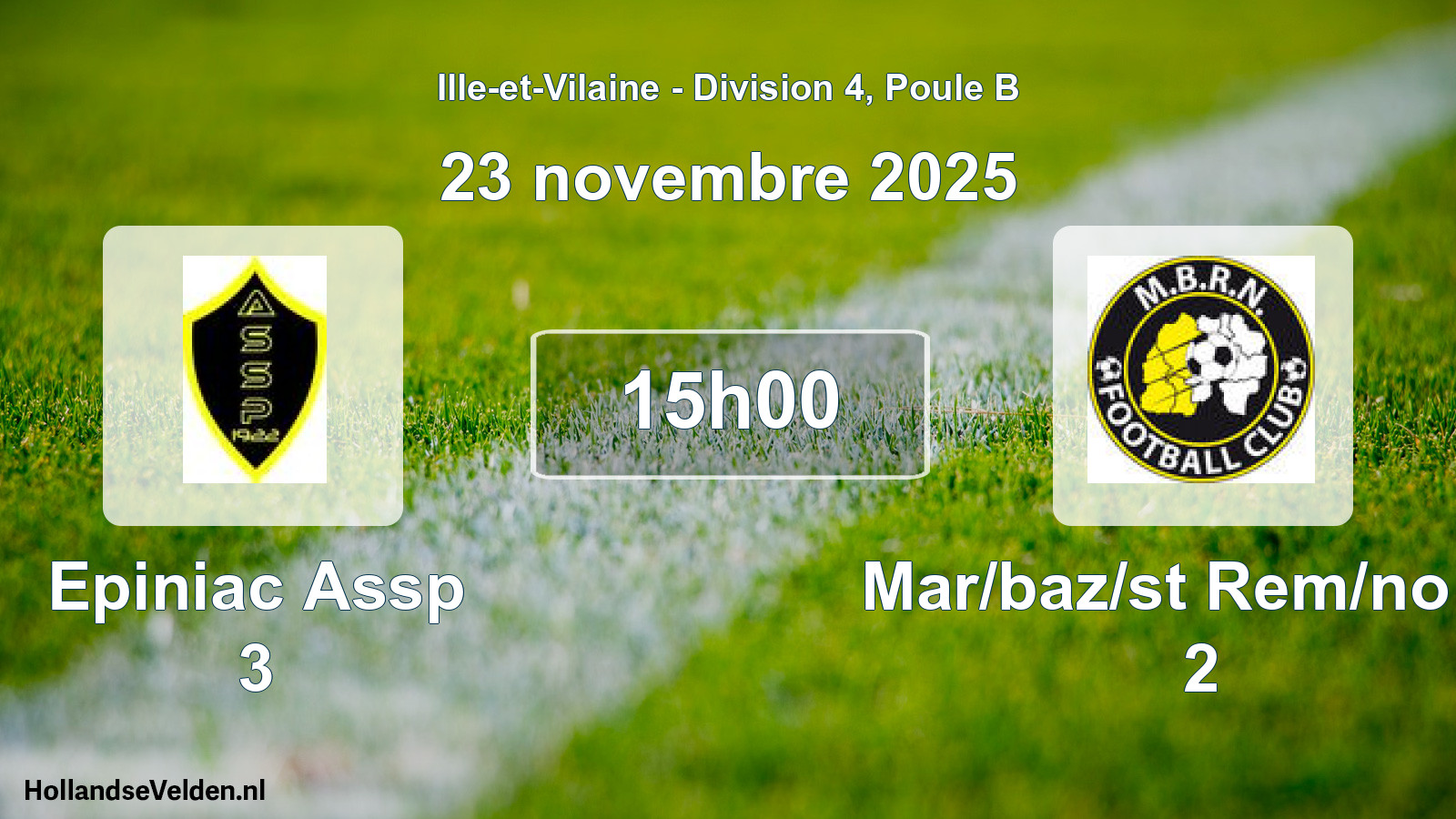 Scheduled Match: Epiniac Assp 3 - Mar/baz/st Rem/no Fc 2 (23 November 2025)