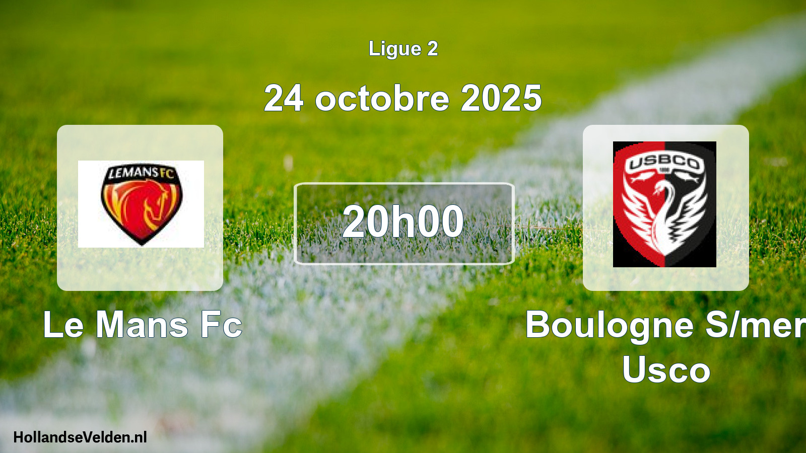 Geplande wedstrijd: Le Mans Fc - Boulogne S/mer Usco (24 octobre 2025)