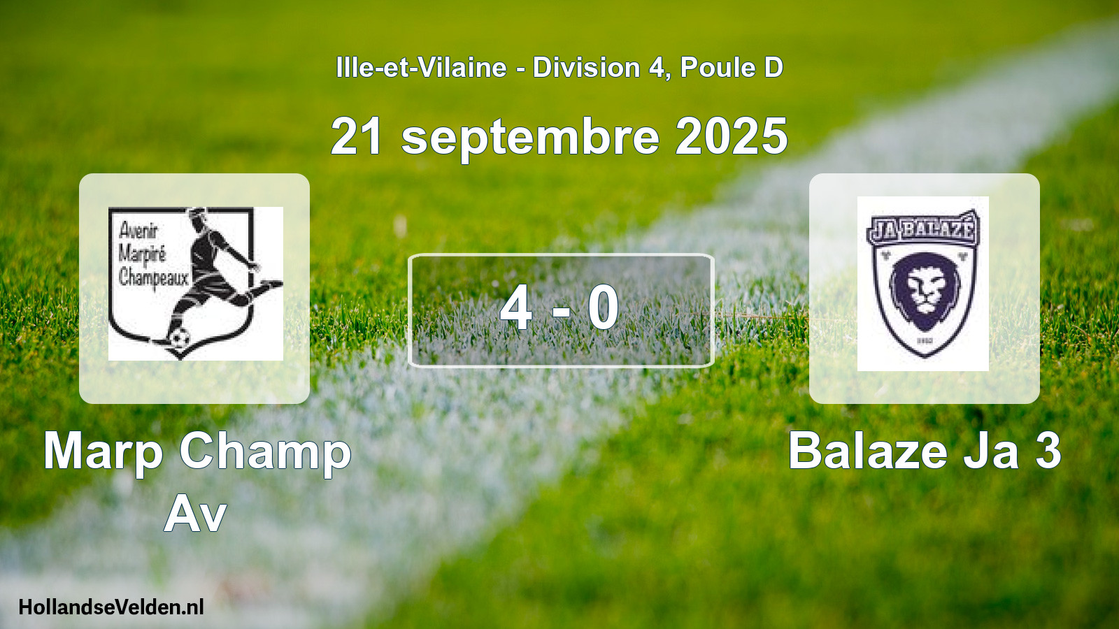 Total number of matches played: Marp Champ Av - Balaze Ja 3 4 - 0 (21 September 2025)