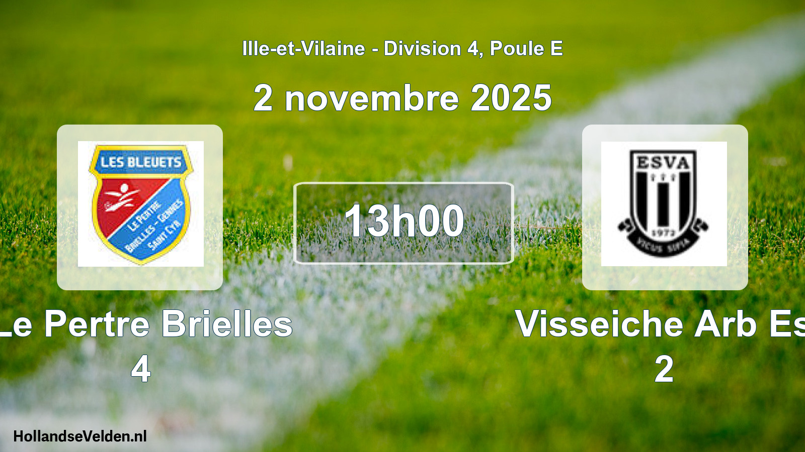 Geplande wedstrijd: Le Pertre Brielles 4 - Visseiche Arb Es 2 (2 november 2025)