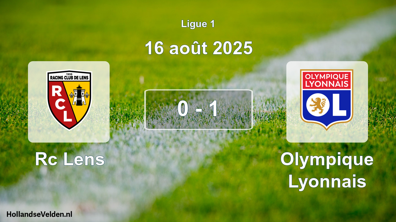 Gespeelde wedstrijd: Rc Lens - Olympique Lyonnais 0 - 1 (16 augustus 2025)