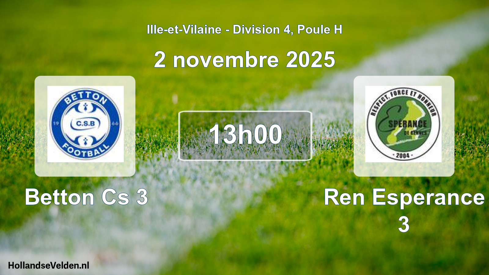 Scheduled Match: Betton Cs 3 - Ren Esperance 3 (2 November 2025)