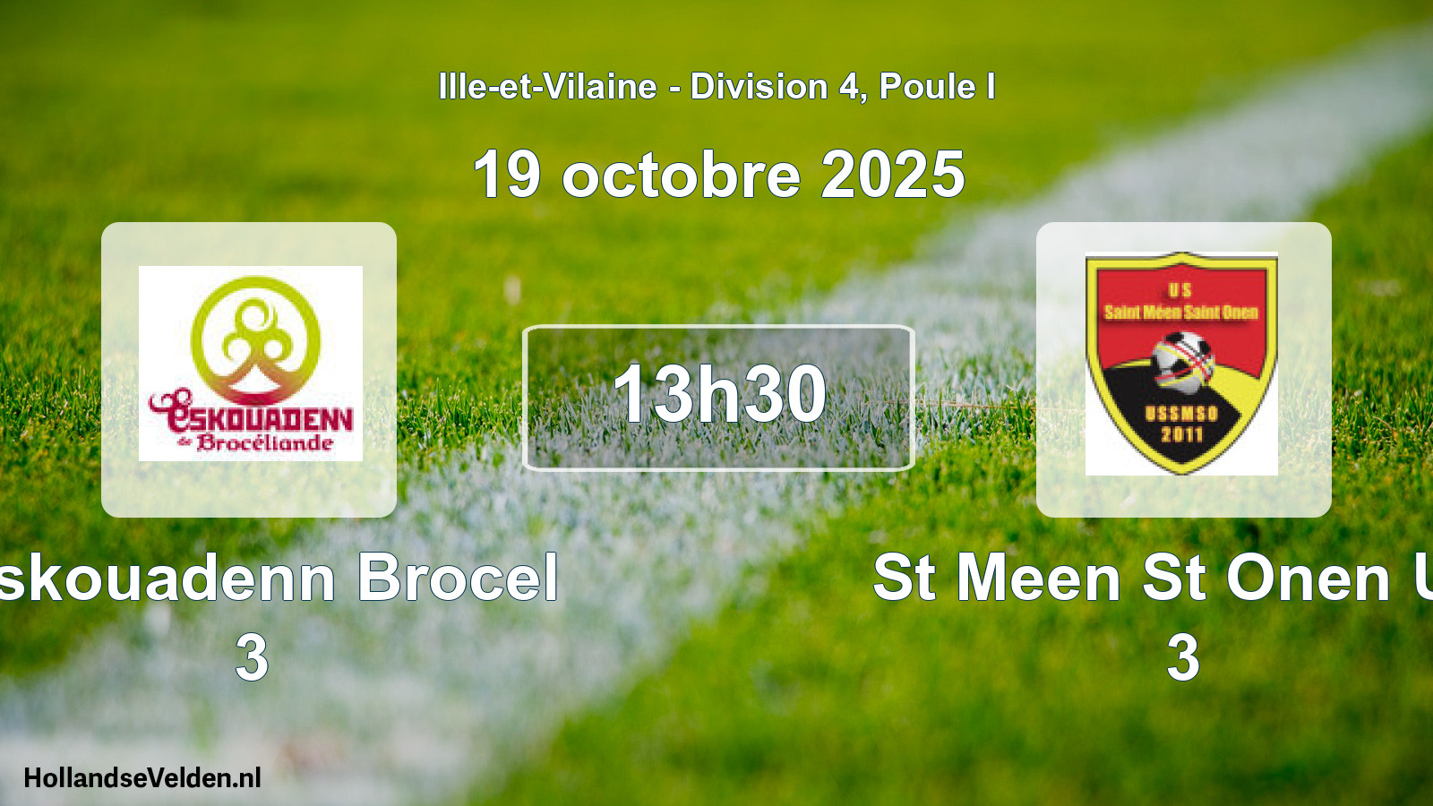 Geplande wedstrijd: Eskouadenn Brocel 3 - St Meen St Onen Us 3 (19 oktober 2025)