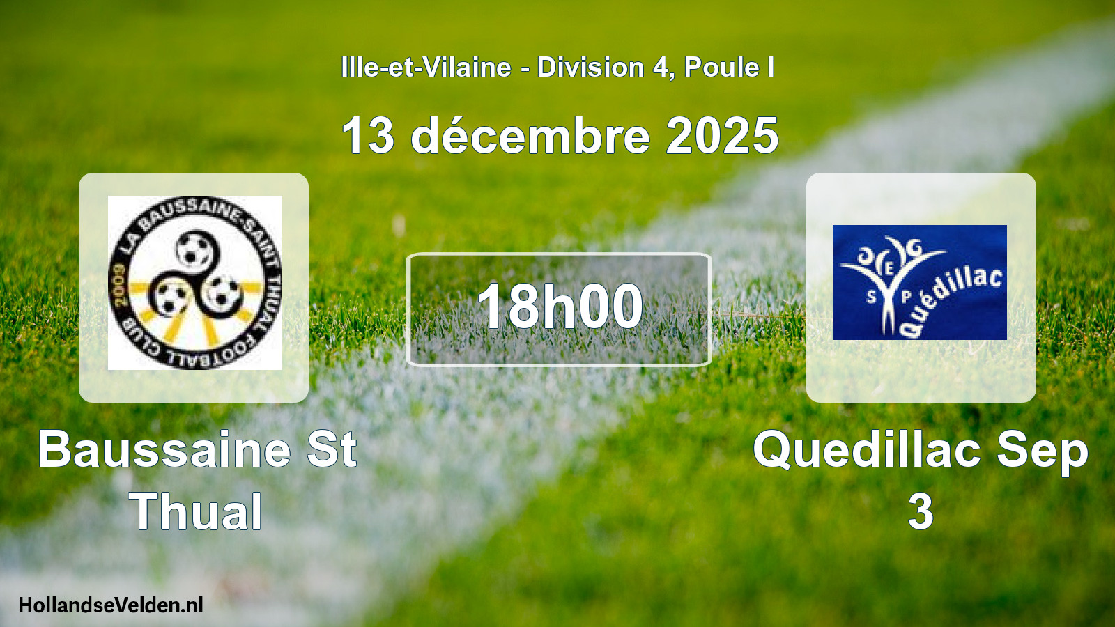 Geplande wedstrijd: Baussaine St Thual - Quedillac Sep 3 (13 december 2025)