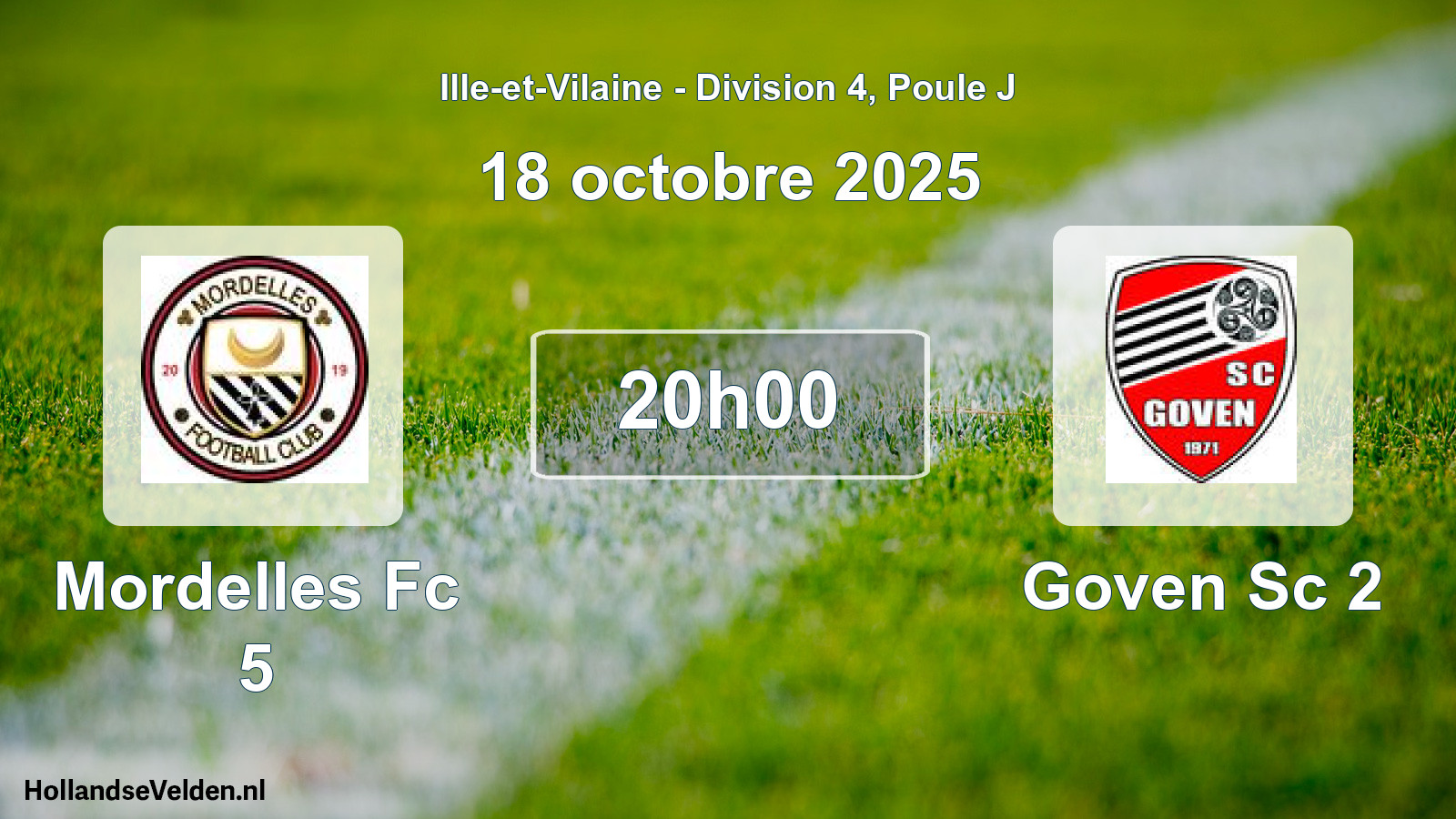 Scheduled Match: Mordelles Fc 5 - Goven Sc 2 (18 October 2025)