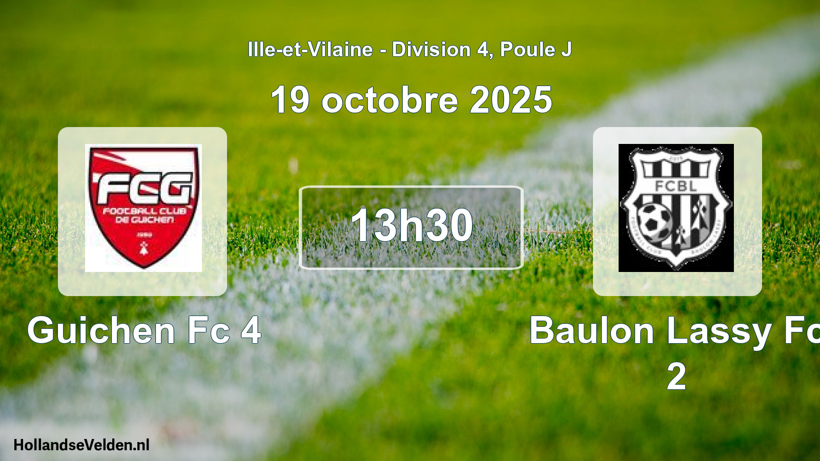 Scheduled Match: Guichen Fc 4 - Baulon Lassy Fc 2 (19 October 2025)