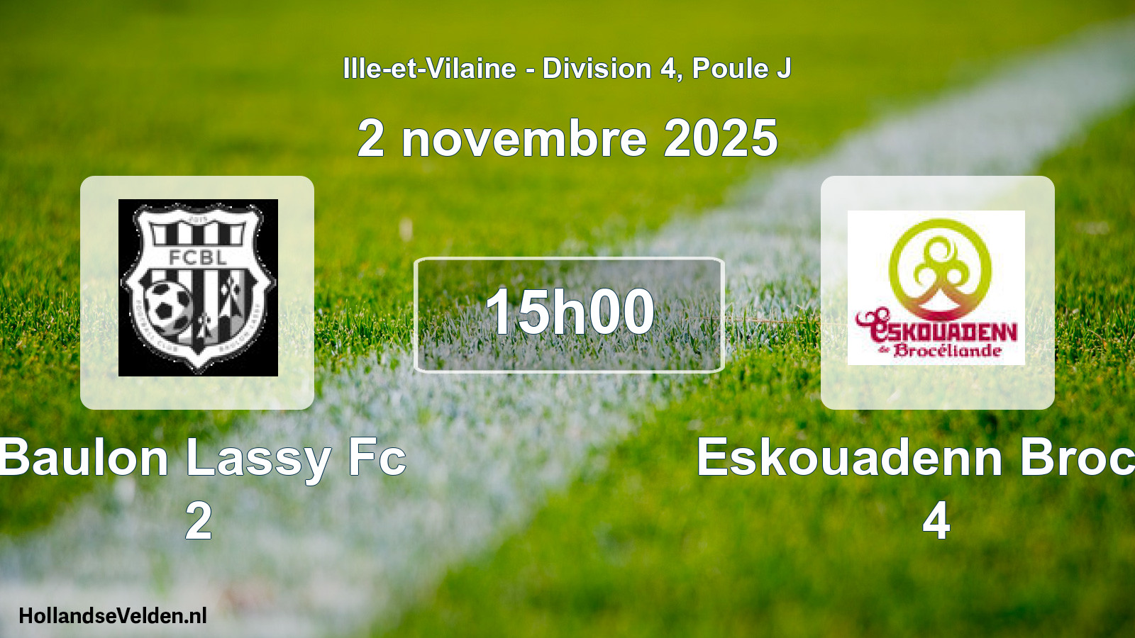 Scheduled Match: Baulon Lassy Fc 2 - Eskouadenn Brocel 4 (2 November 2025)