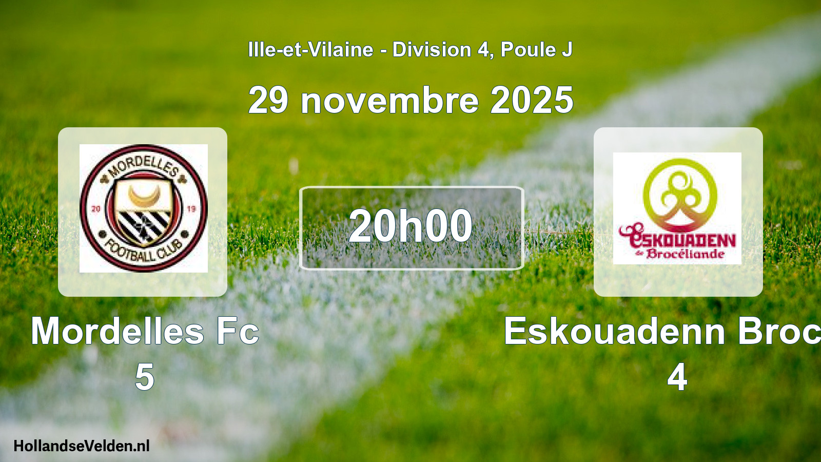 Scheduled Match: Mordelles Fc 5 - Eskouadenn Brocel 4 (29 November 2025)