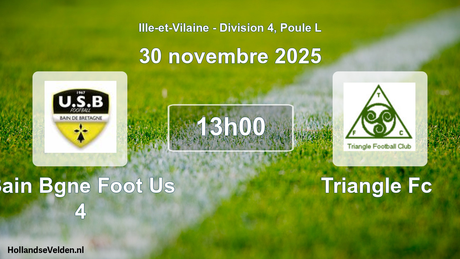 Geplande wedstrijd: Bain Bgne Foot Us 4 - Triangle Fc (30 november 2025)