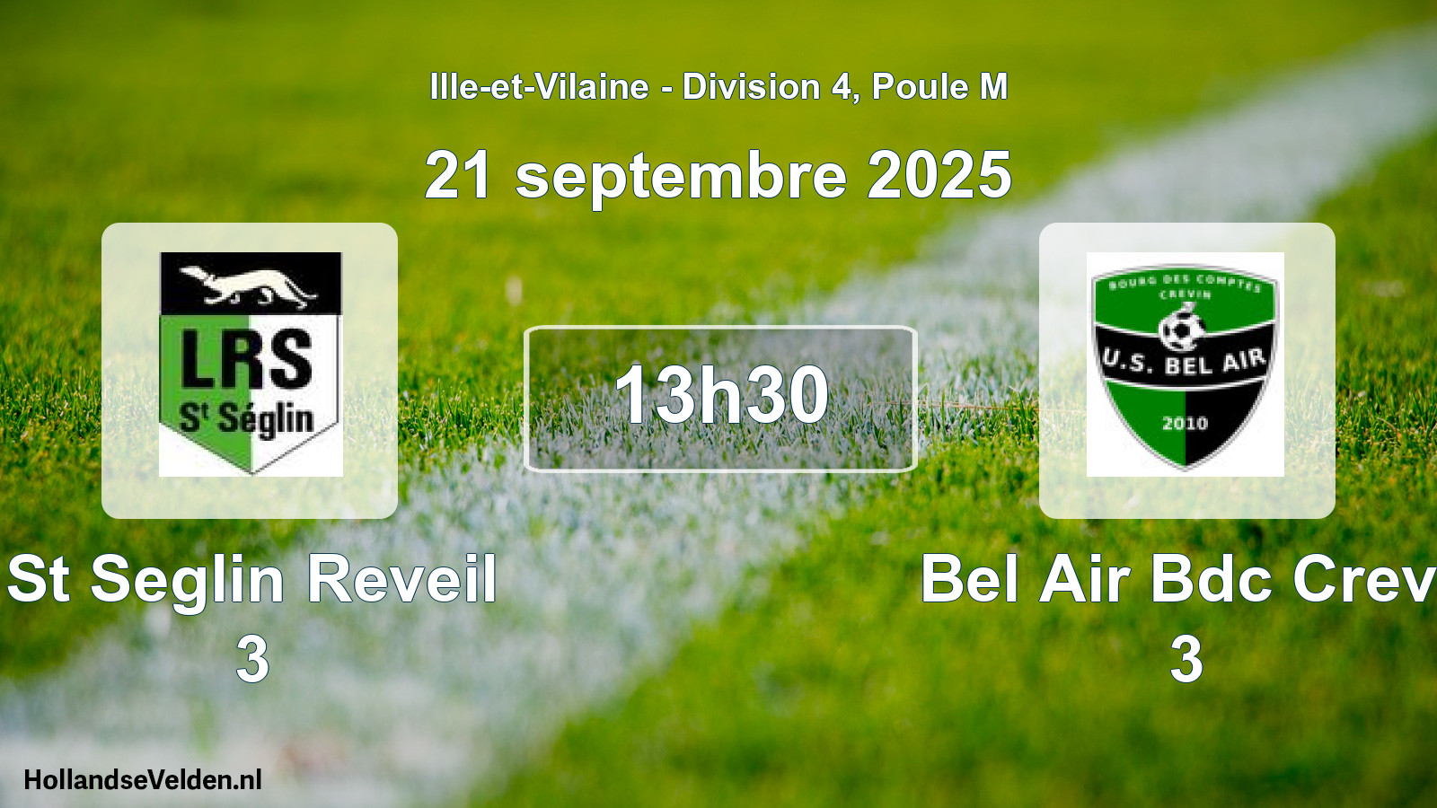 Scheduled Match: St Seglin Reveil 3 - Bel Air Bdc Crevi 3 (21 September 2025)