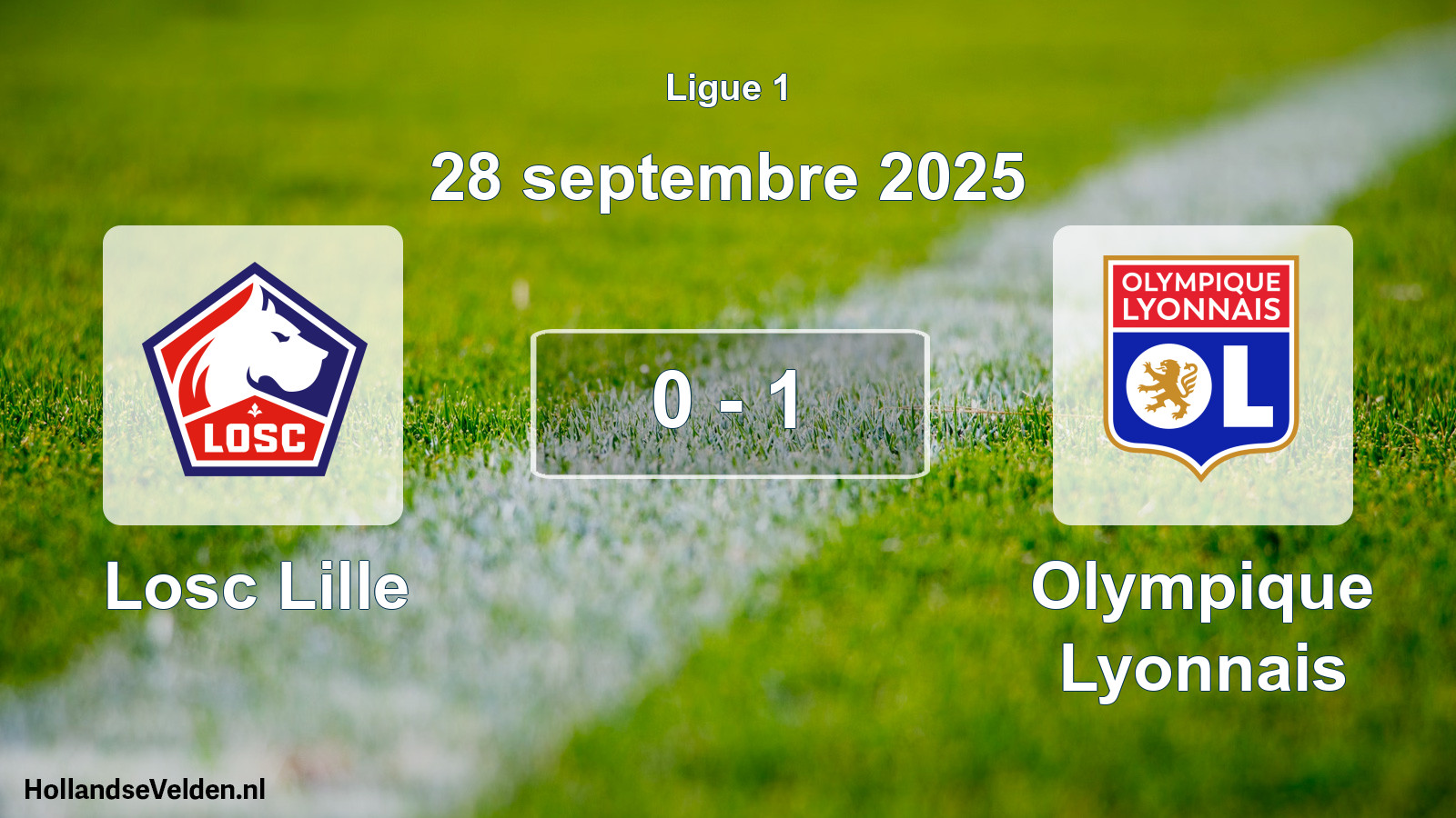 Total number of matches played: Losc Lille - Olympique Lyonnais 0 - 1 (28 September 2025)