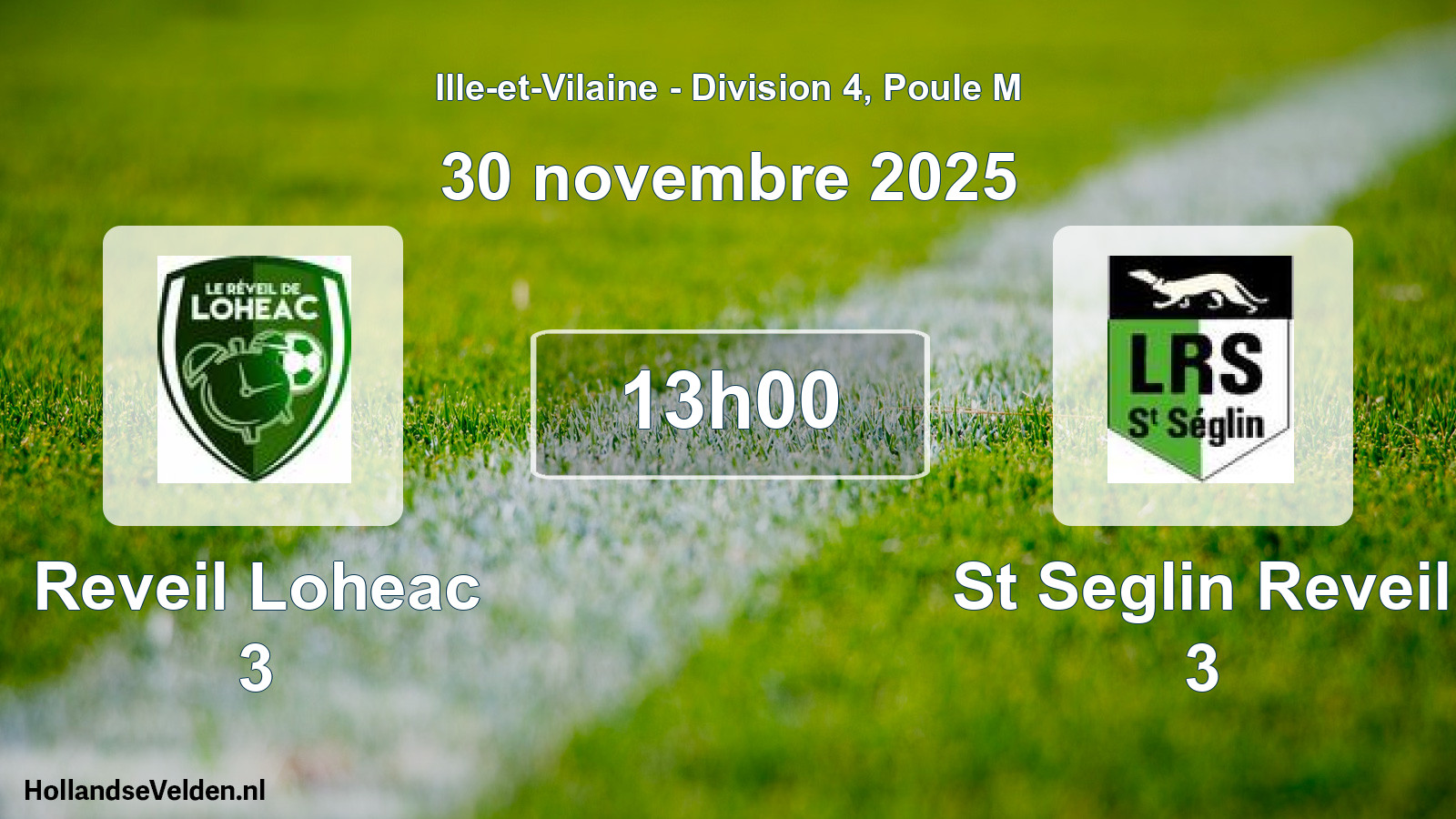 Geplande wedstrijd: Reveil Loheac 3 - St Seglin Reveil 3 (30 novembre 2025)