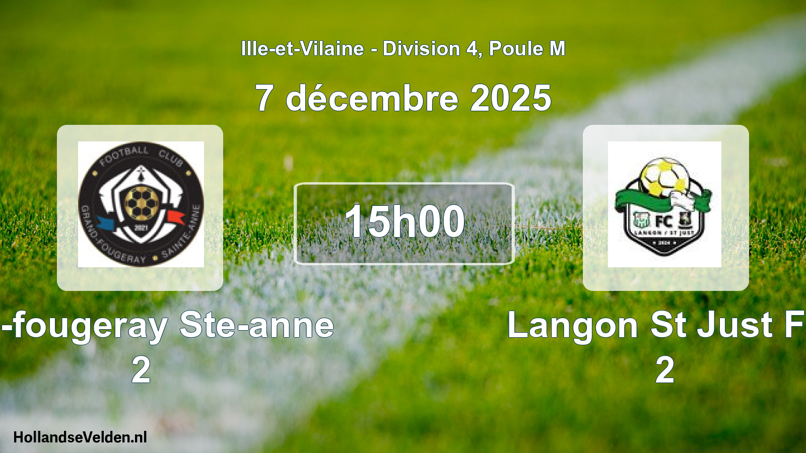 Geplande wedstrijd: Gd-fougeray Ste-anne 2 - Langon St Just Fc 2 (7 décembre 2025)