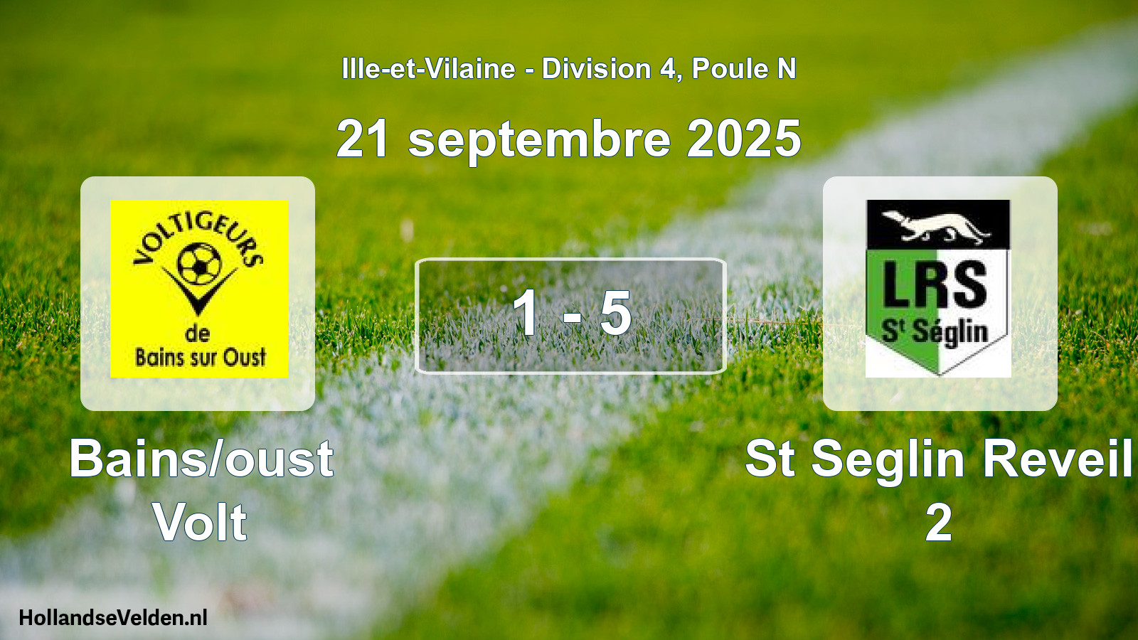 Gespeelde wedstrijd: Bains/oust Volt - St Seglin Reveil 2 1 - 5 (21 september 2025)