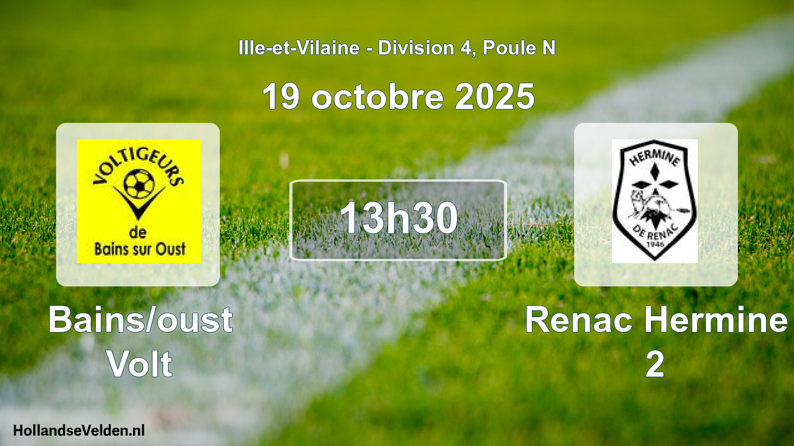 Scheduled Match: Bains/oust Volt - Renac Hermine 2 (19 October 2025)