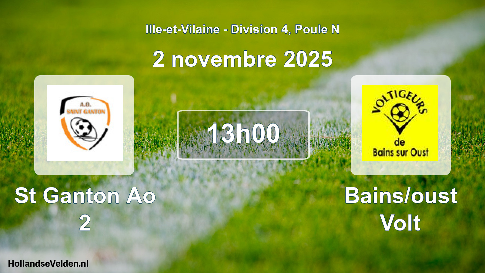 Geplande wedstrijd: St Ganton Ao 2 - Bains/oust Volt (2 november 2025)