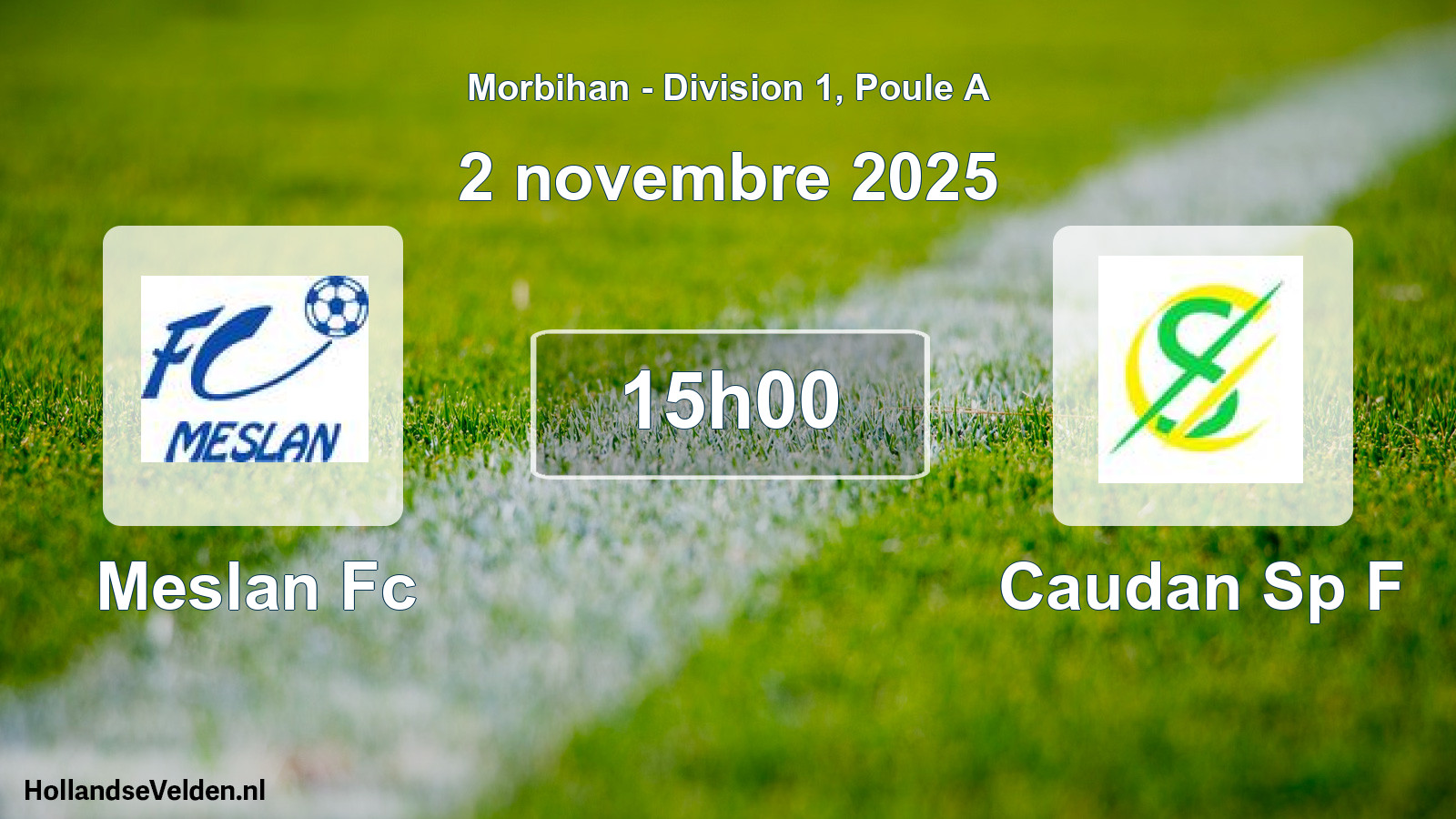 Geplande wedstrijd: Meslan Fc - Caudan Sp F (2 november 2025)
