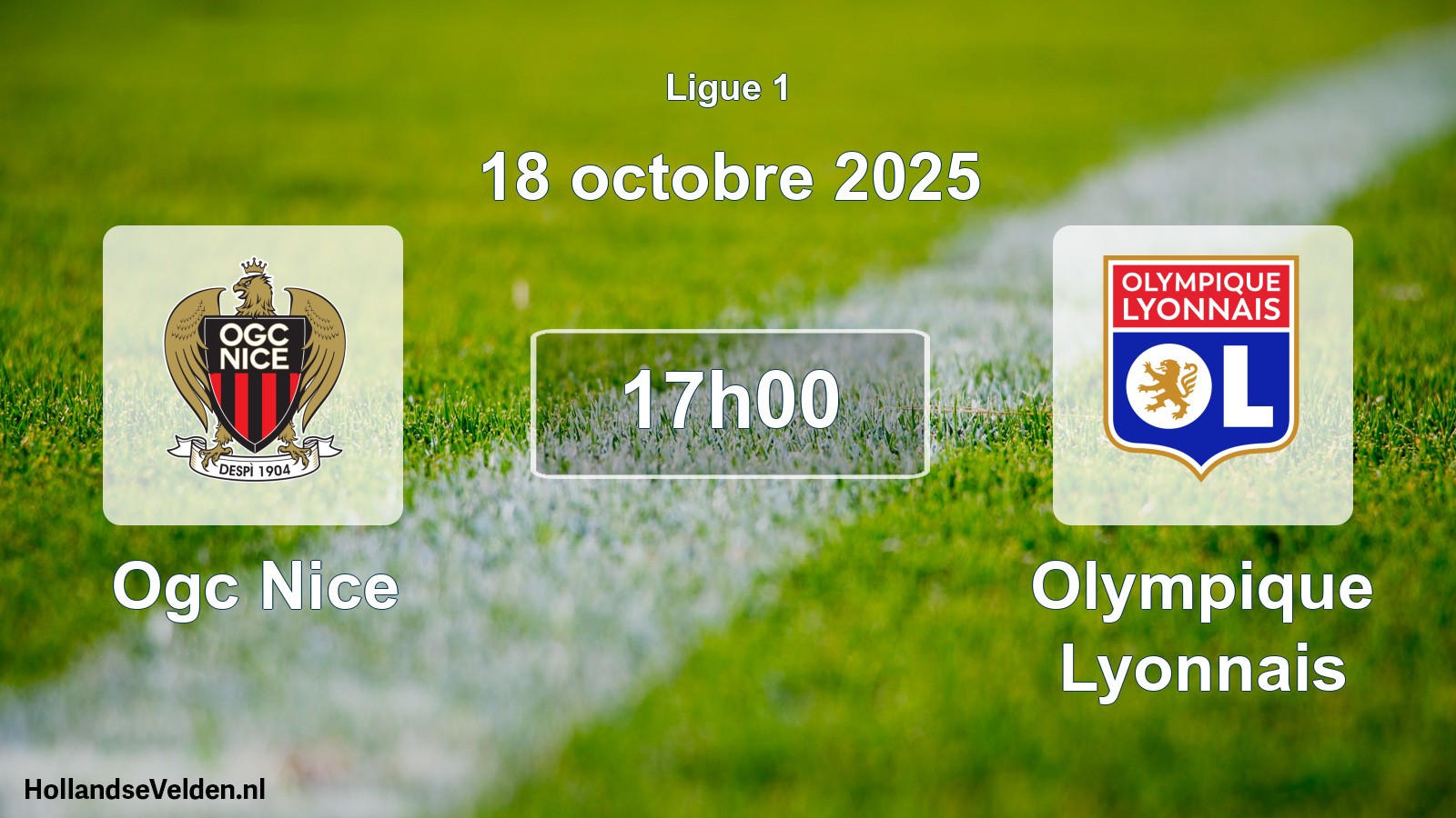 Geplande wedstrijd: Ogc Nice - Olympique Lyonnais (18 oktober 2025)