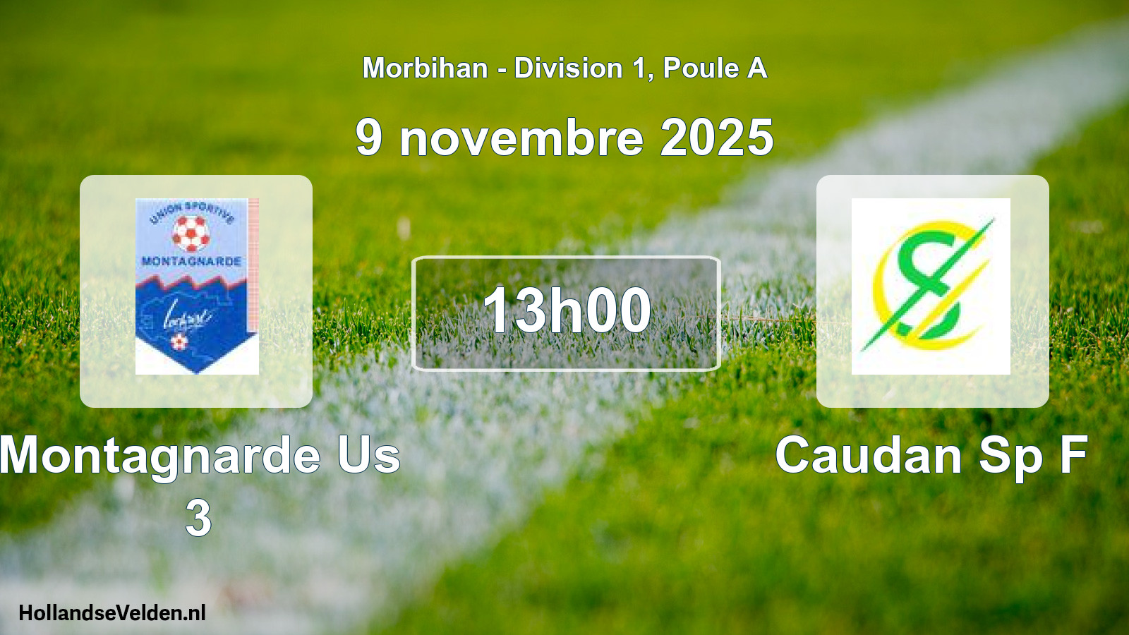 Geplande wedstrijd: Montagnarde Us 3 - Caudan Sp F (9 novembre 2025)