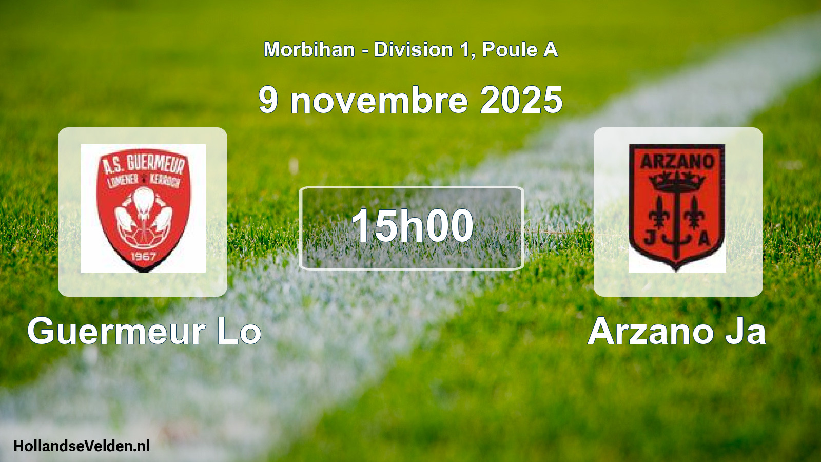 Scheduled Match: Guermeur Lo - Arzano Ja (9 November 2025)