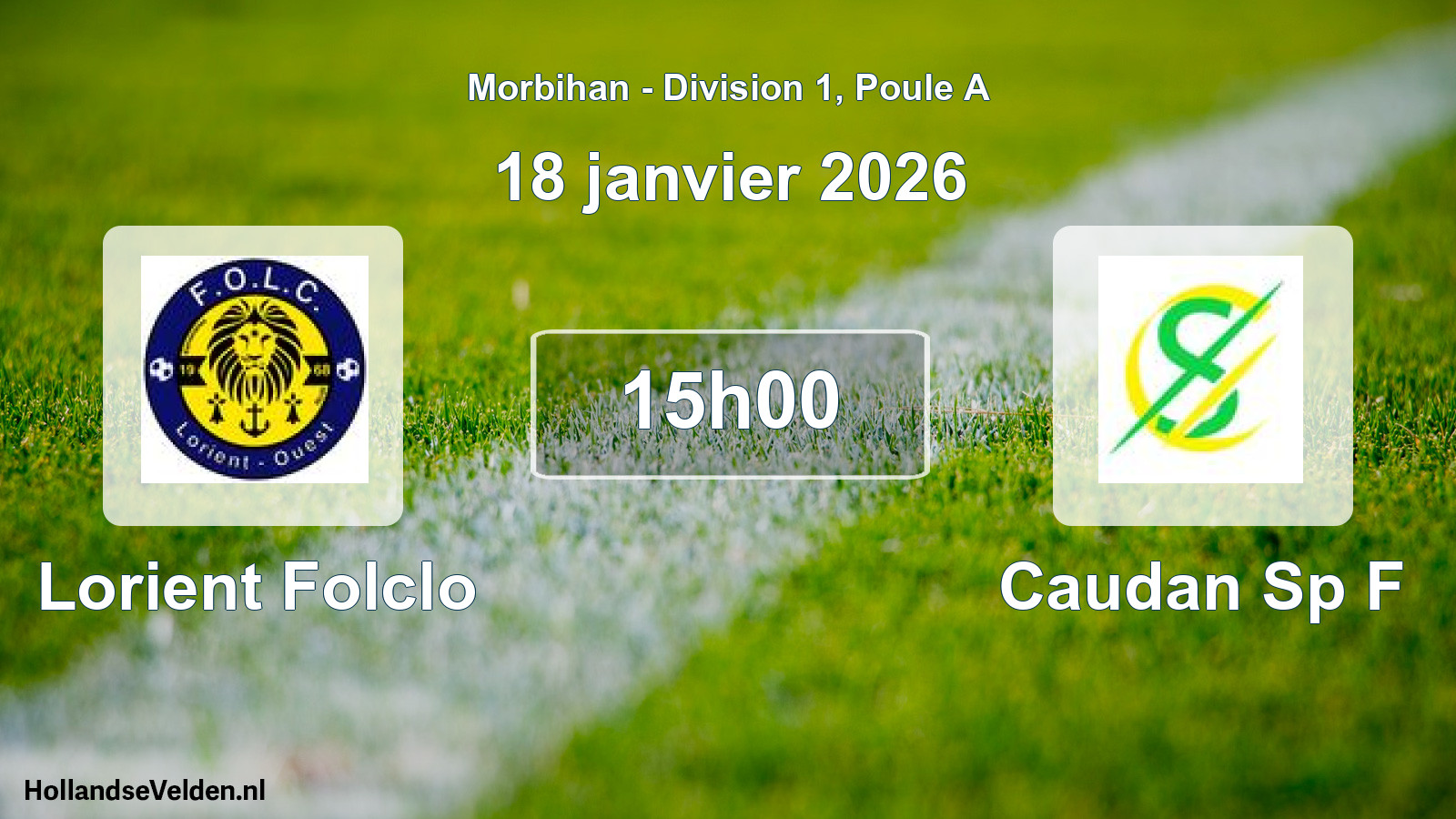 Scheduled Match: Lorient Folclo - Caudan Sp F (18 January 2026)