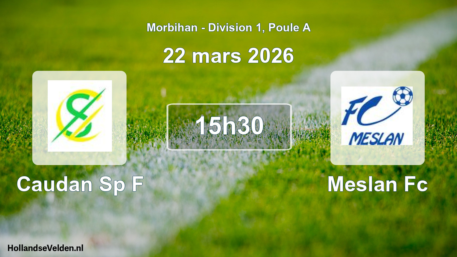 Geplande wedstrijd: Caudan Sp F - Meslan Fc (22 maart 2026)