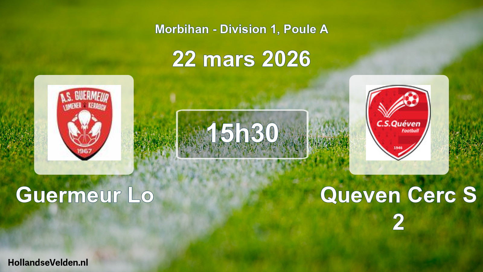 Scheduled Match: Guermeur Lo - Queven Cerc S 2 (22 March 2026)
