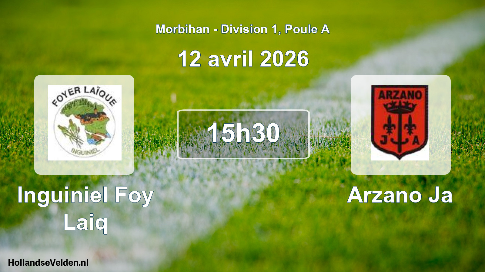 Scheduled Match: Inguiniel Foy Laiq - Arzano Ja (12 April 2026)