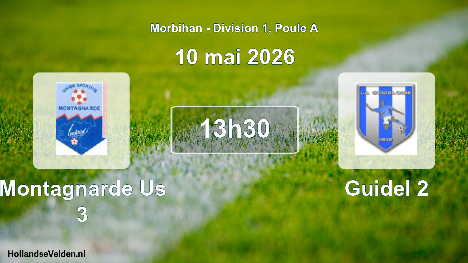 Geplande wedstrijd: Montagnarde Us 3 - Guidel 2 (10 mai 2026)