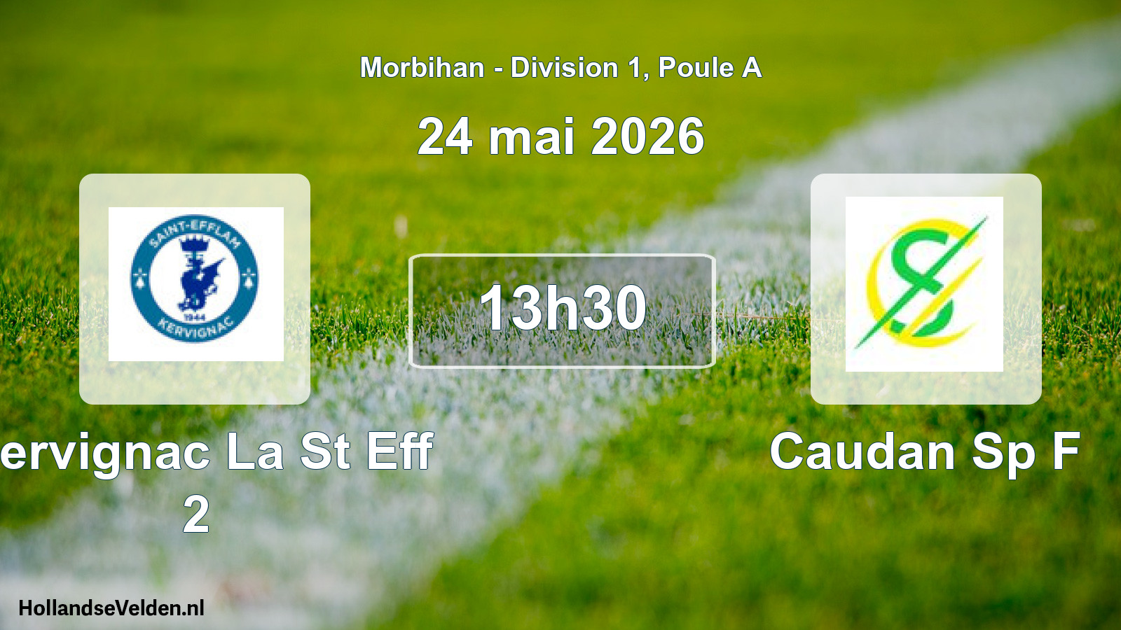 Geplande wedstrijd: Kervignac La St Eff 2 - Caudan Sp F (24 mai 2026)
