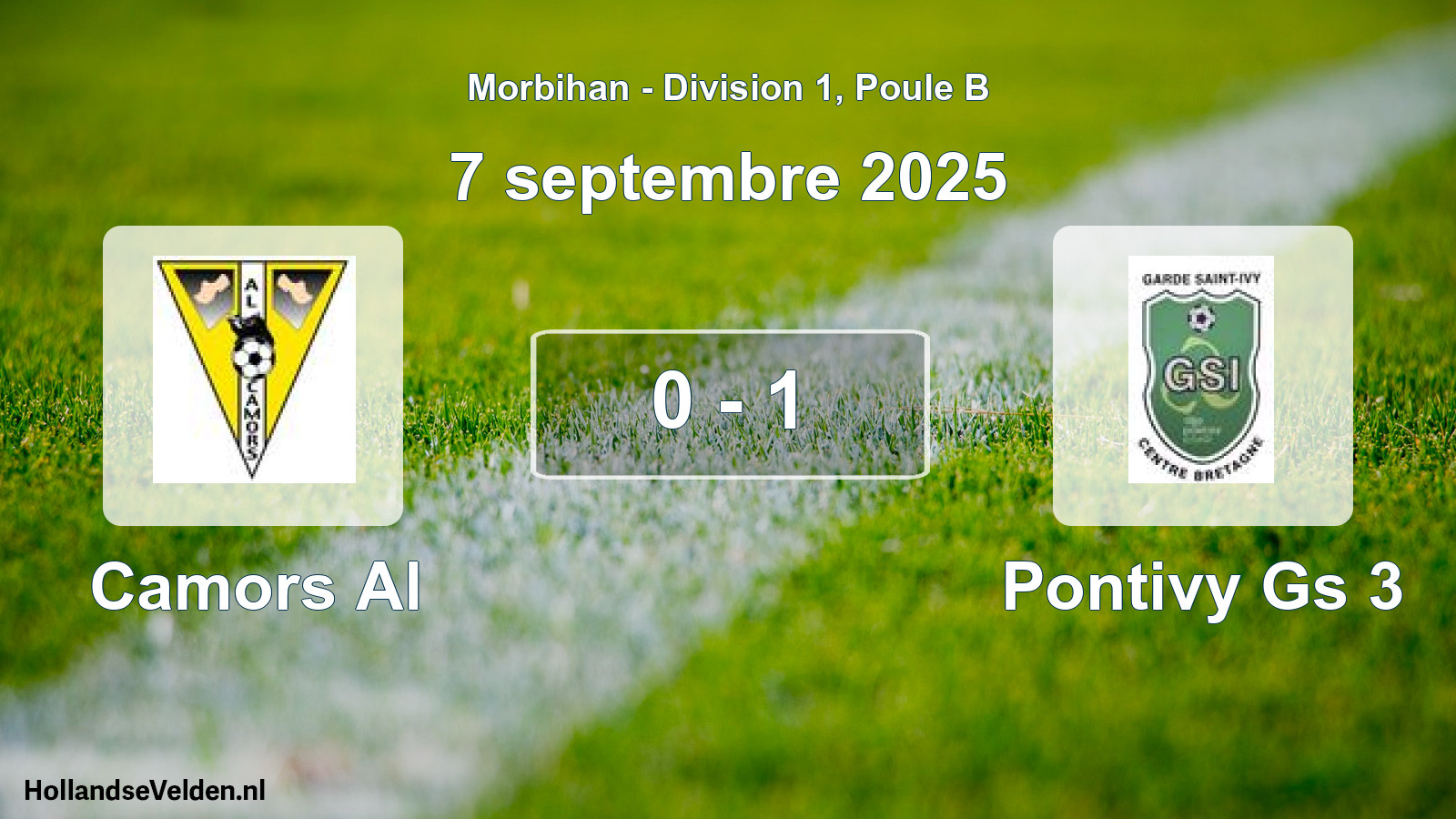 Gespeelde wedstrijd: Camors Al - Pontivy Gs 3 0 - 1 (7 septembre 2025)