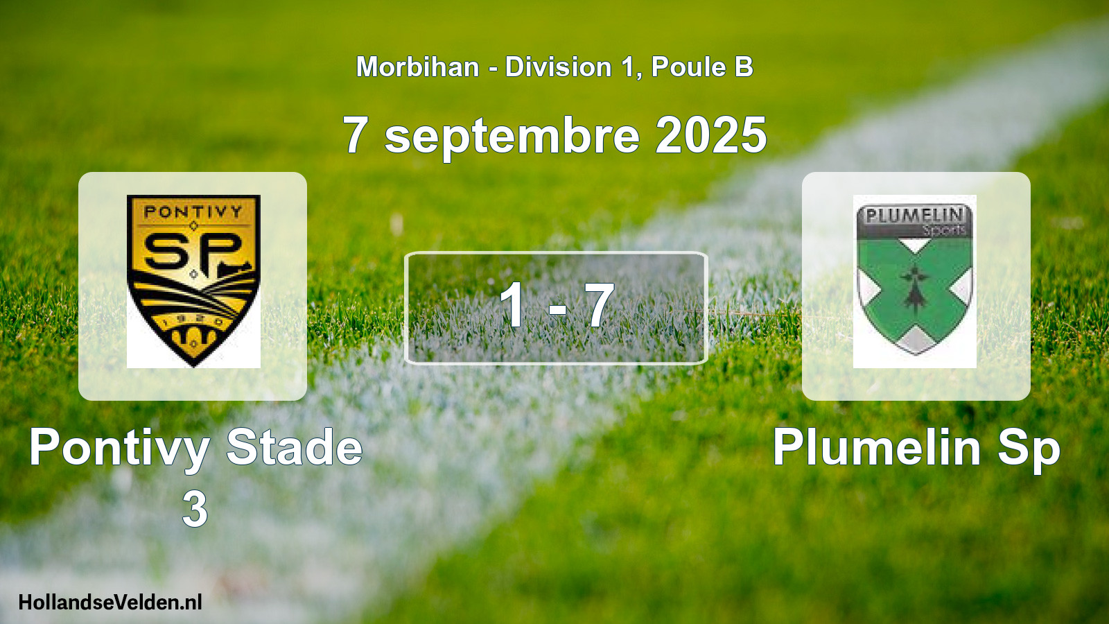 Gespeelde wedstrijd: Pontivy Stade 3 - Plumelin Sp 1 - 7 (7 september 2025)