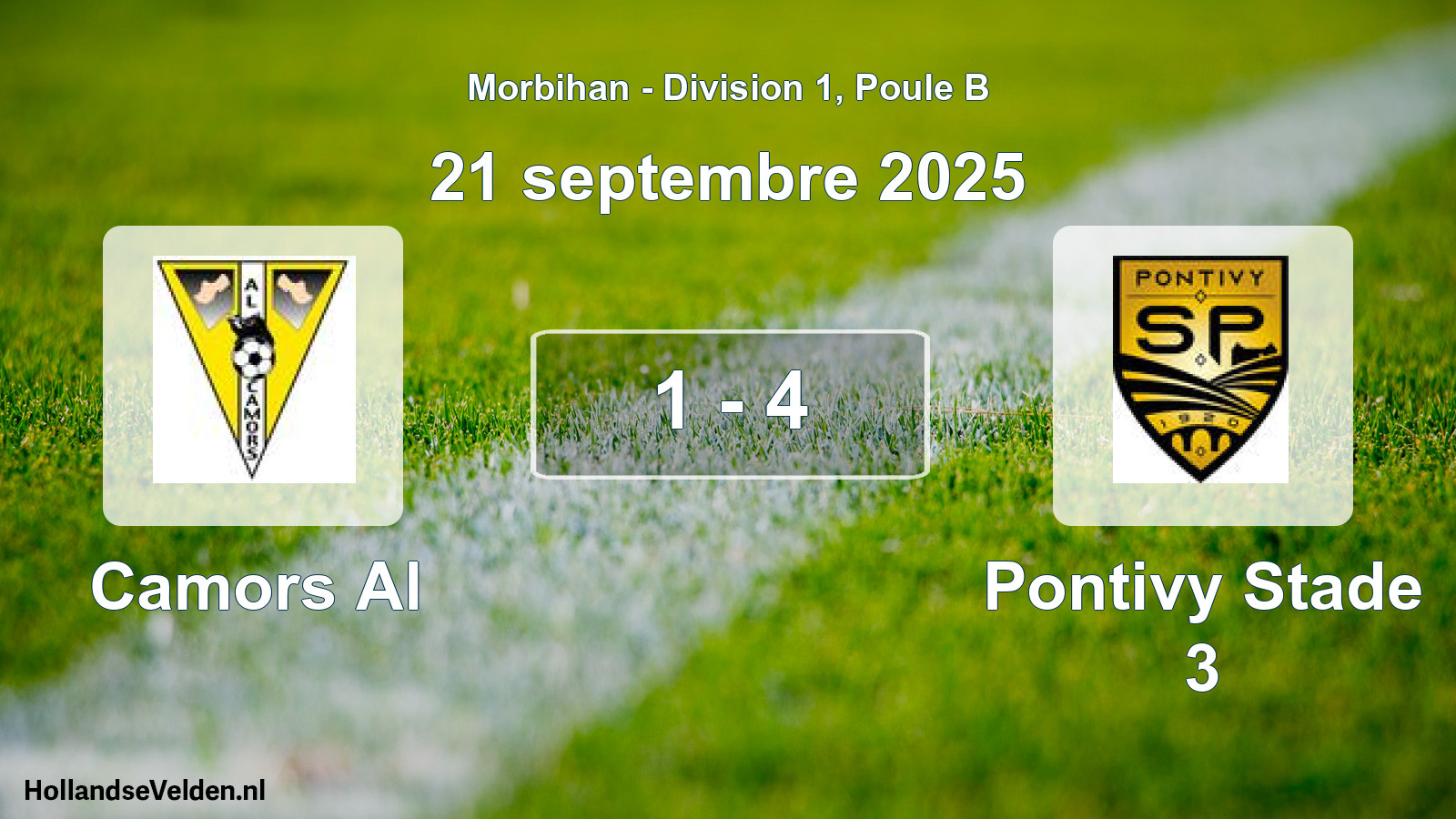 Gespeelde wedstrijd: Camors Al - Pontivy Stade 3 1 - 4 (21 septembre 2025)