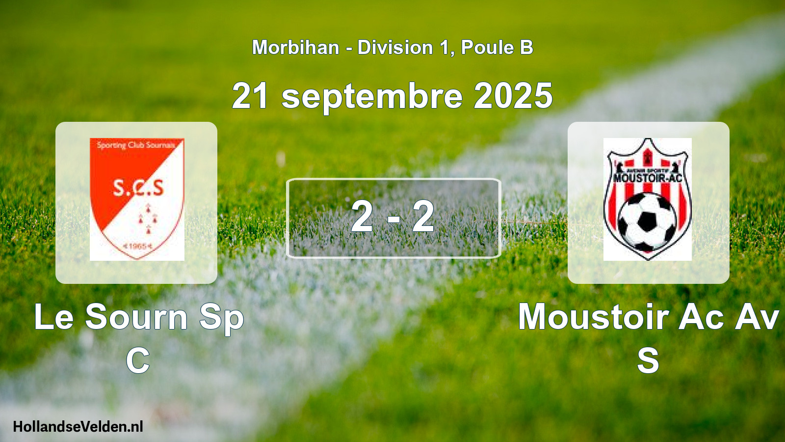 Gespeelde wedstrijd: Le Sourn Sp C - Moustoir Ac Av S 2 - 2 (21 september 2025)