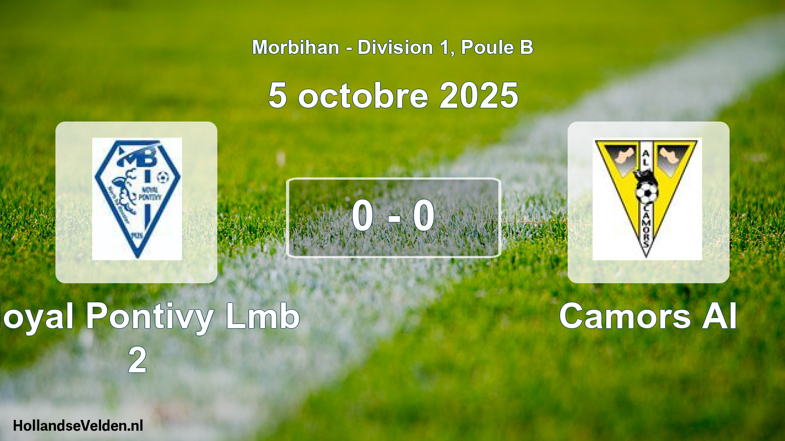 Gespeelde wedstrijd: Noyal Pontivy Lmb 2 - Camors Al 0 - 0 (5 octobre 2025)