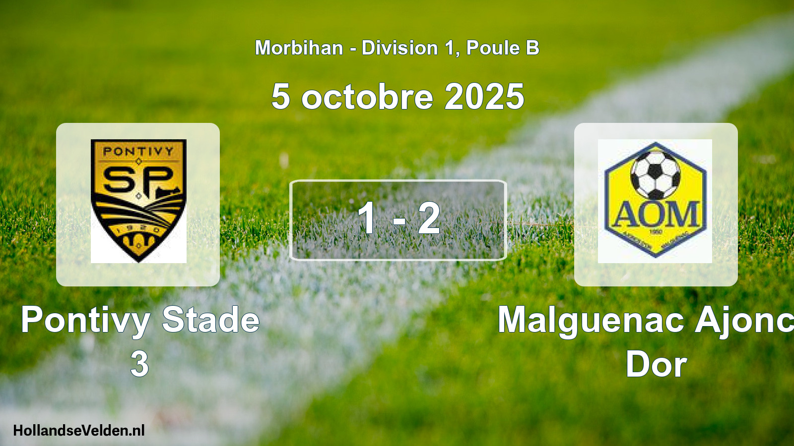 Total number of matches played: Pontivy Stade 3 - Malguenac Ajoncs Dor 1 - 2 (5 October 2025)
