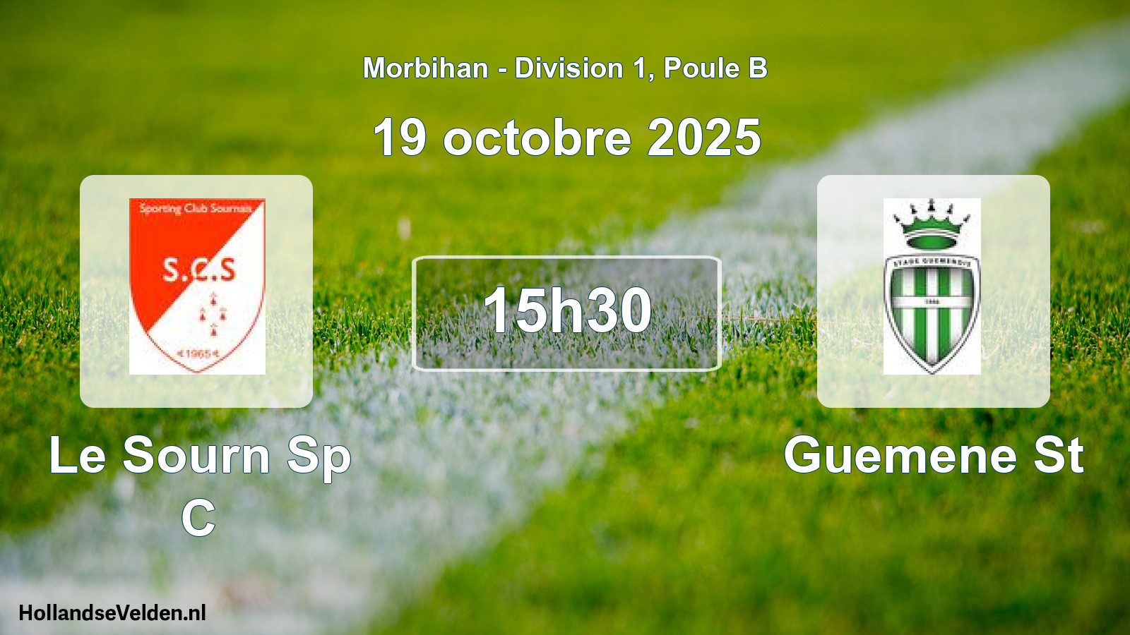 Geplande wedstrijd: Le Sourn Sp C - Guemene St (19 octobre 2025)