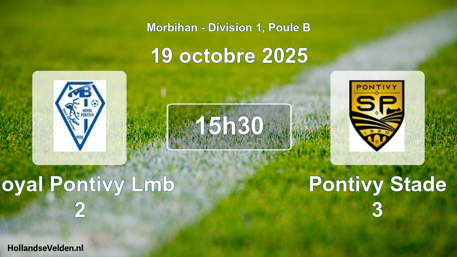 Geplande wedstrijd: Noyal Pontivy Lmb 2 - Pontivy Stade 3 (19 octobre 2025)