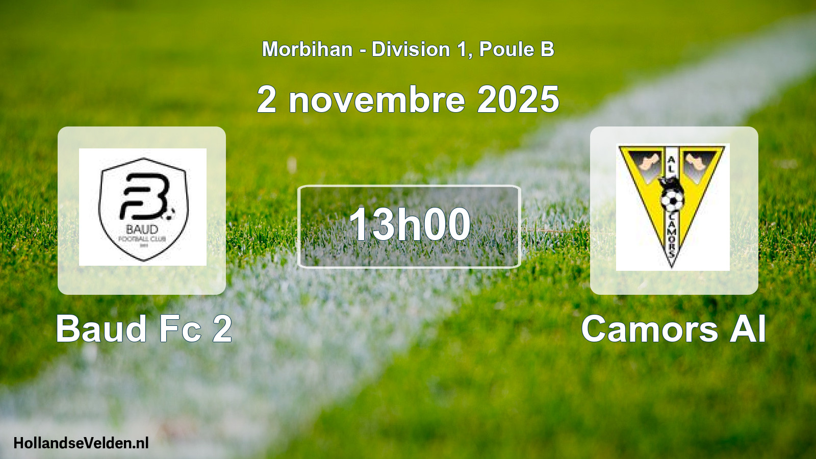 Geplande wedstrijd: Baud Fc 2 - Camors Al (2 novembre 2025)