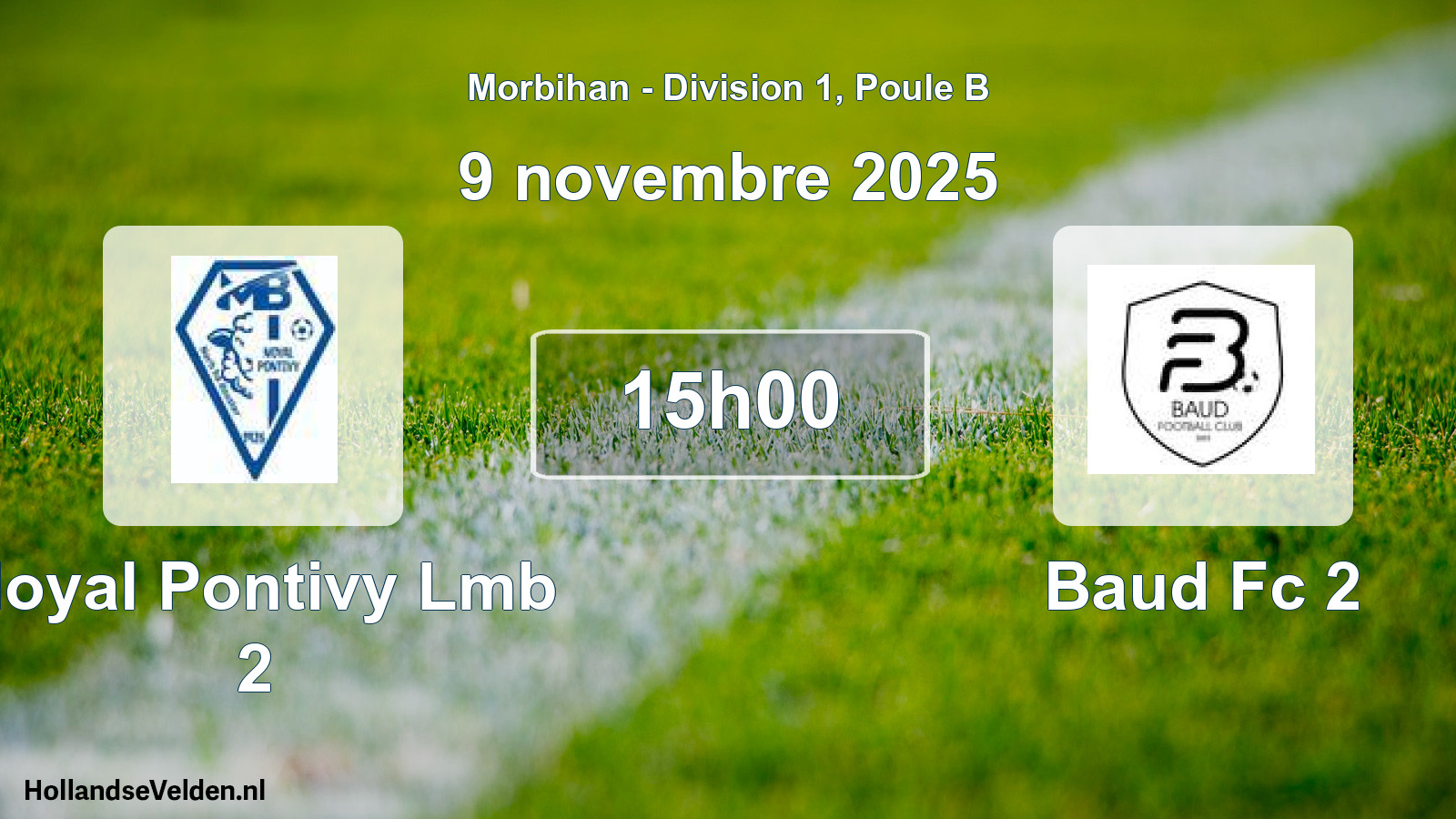 Geplande wedstrijd: Noyal Pontivy Lmb 2 - Baud Fc 2 (9 novembre 2025)
