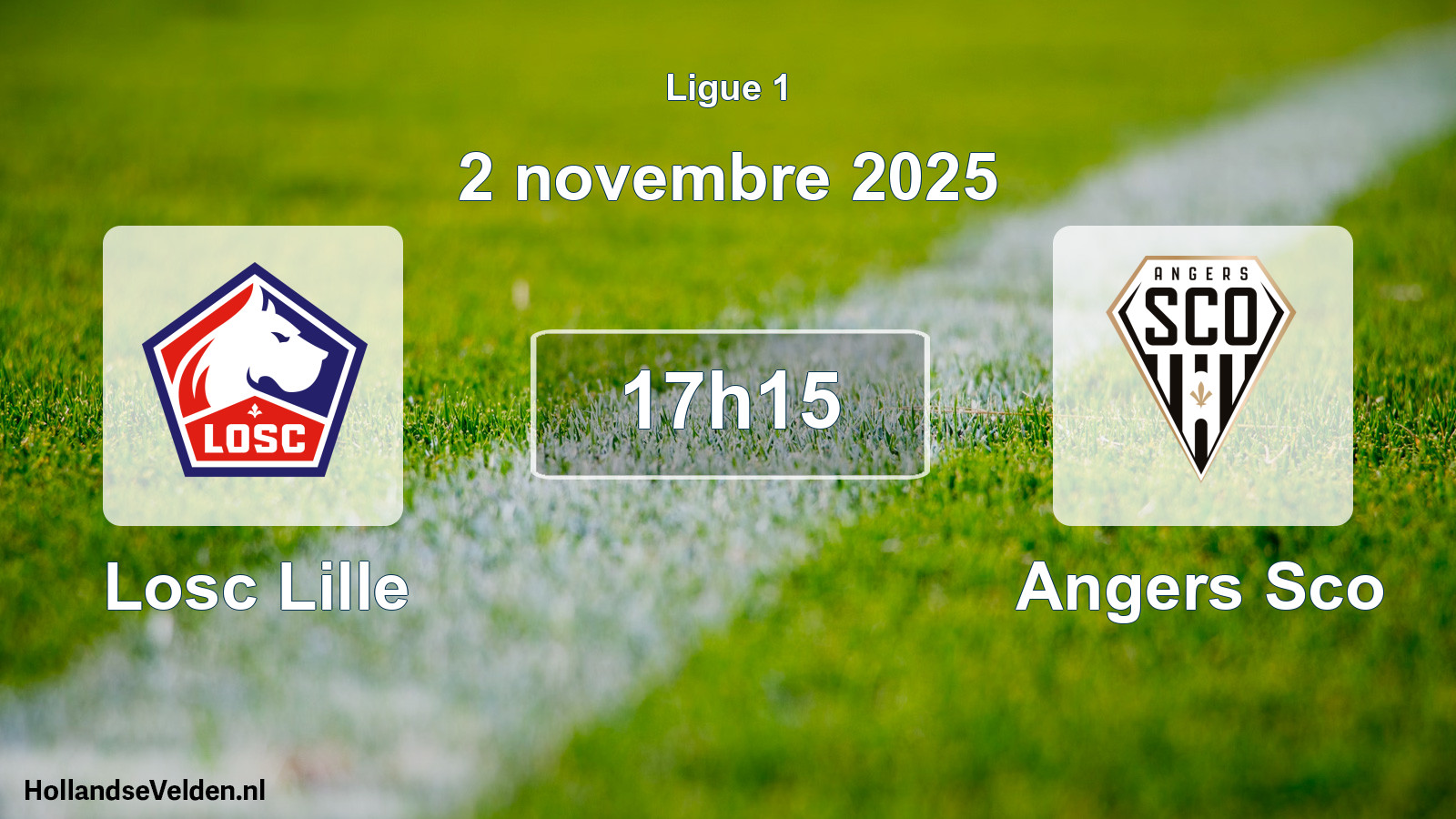 Geplande wedstrijd: Losc Lille - Angers Sco (2 novembre 2025)
