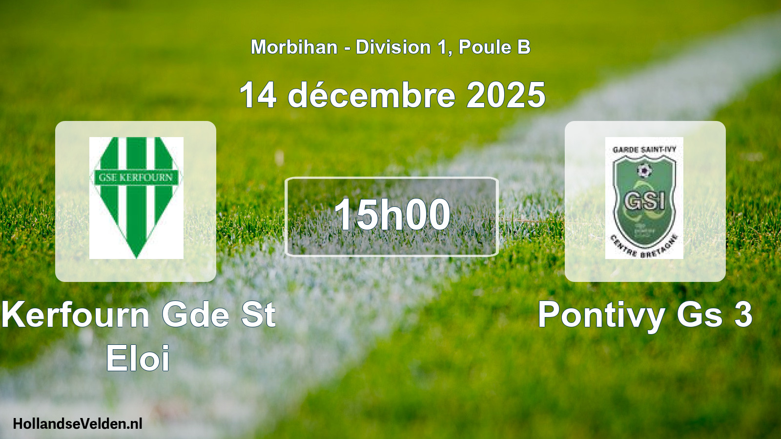 Geplande wedstrijd: Kerfourn Gde St Eloi - Pontivy Gs 3 (14 december 2025)