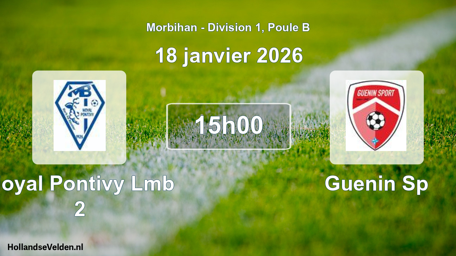 Scheduled Match: Noyal Pontivy Lmb 2 - Guenin Sp (18 January 2026)