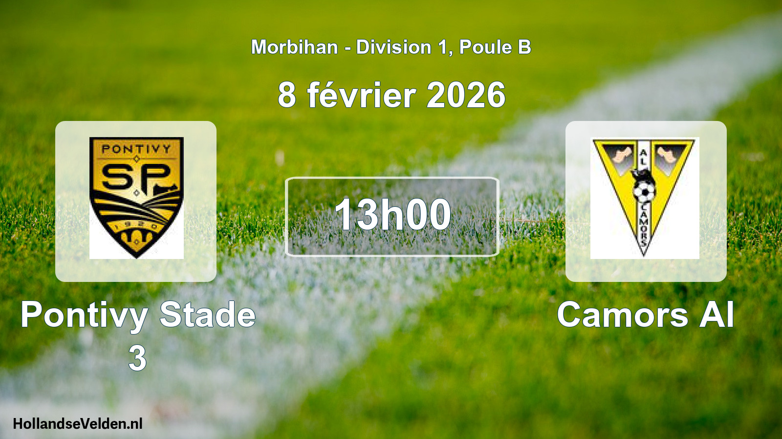 Scheduled Match: Pontivy Stade 3 - Camors Al (8 February 2026)