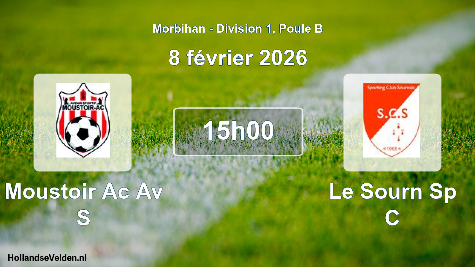 Geplande wedstrijd: Moustoir Ac Av S - Le Sourn Sp C (8 februari 2026)