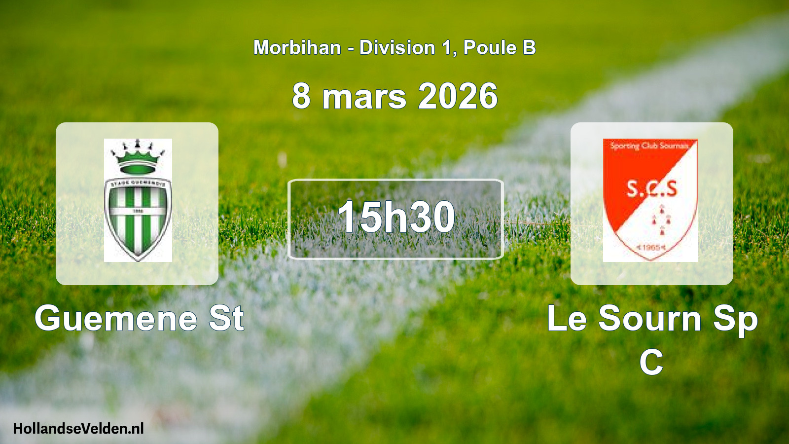 Geplande wedstrijd: Guemene St - Le Sourn Sp C (8 maart 2026)