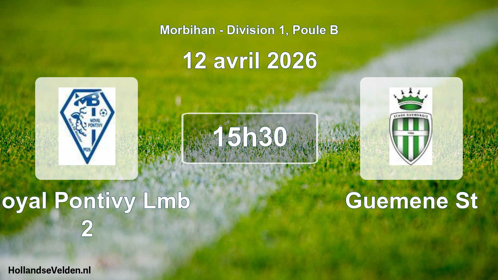 Geplande wedstrijd: Noyal Pontivy Lmb 2 - Guemene St (12 april 2026)