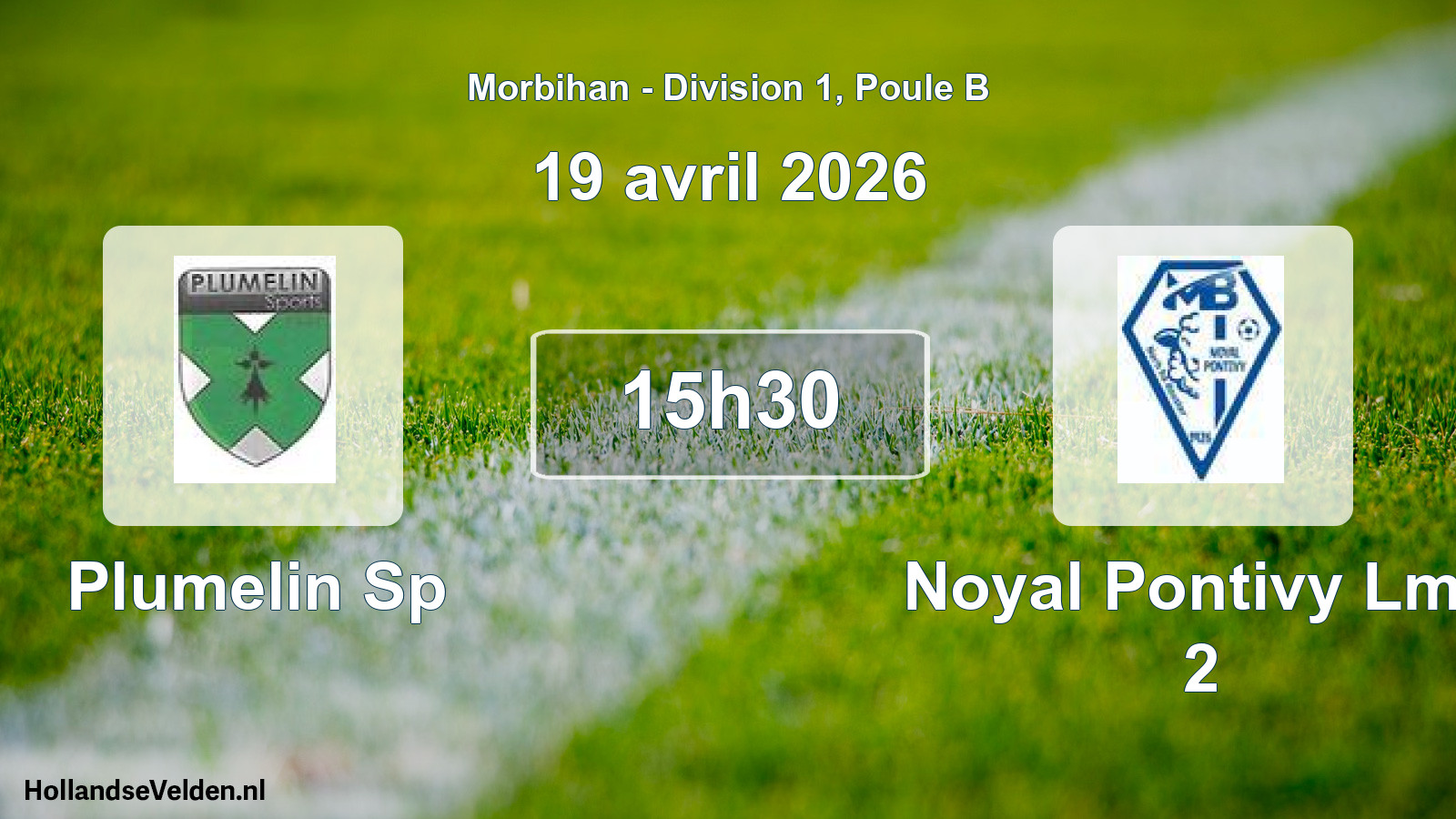 Geplande wedstrijd: Plumelin Sp - Noyal Pontivy Lmb 2 (19 april 2026)
